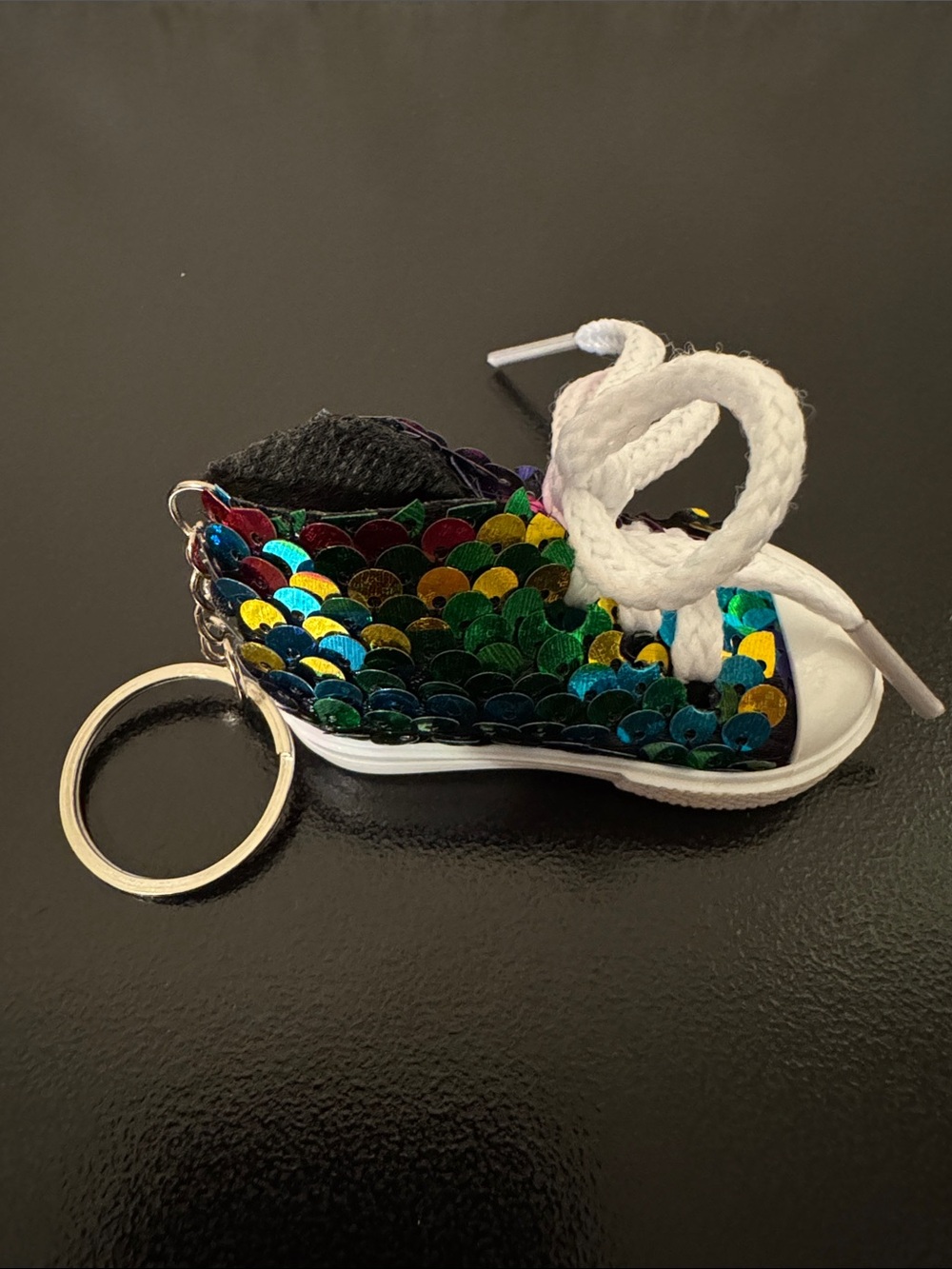 Sequin Sneaker Keychain - Multicolor